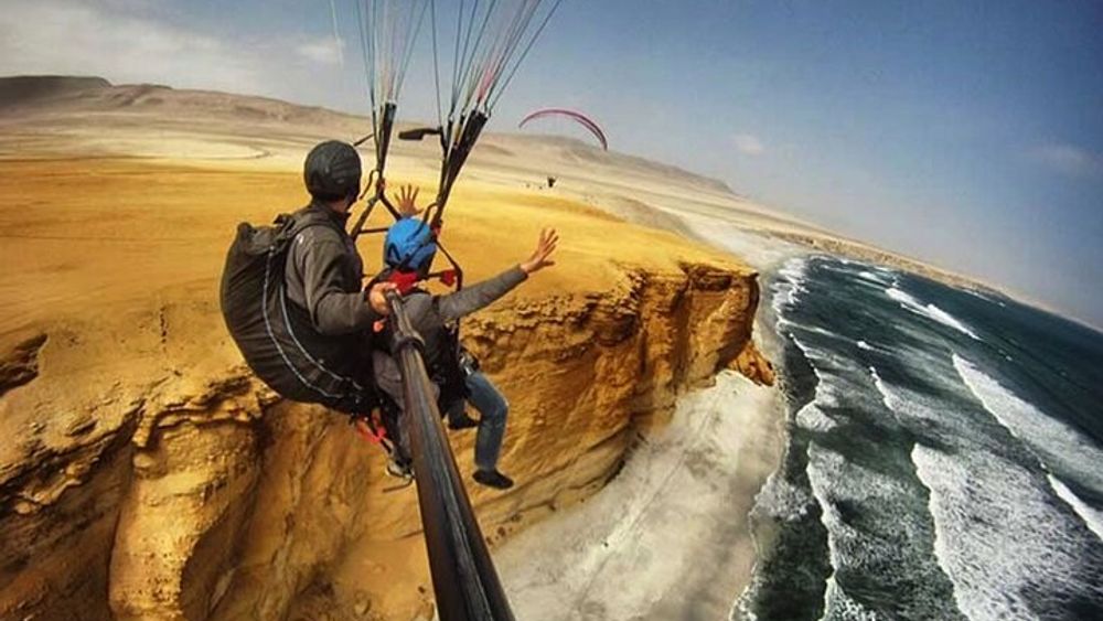 Paragliding Adventure Soaring Over Paracas Reserve