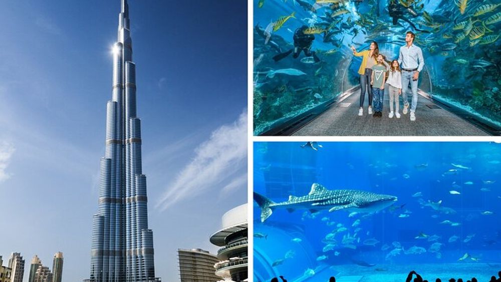 Dubai Burj Khalifa, Aquarium, and Underwater Zoo Combo Ticket