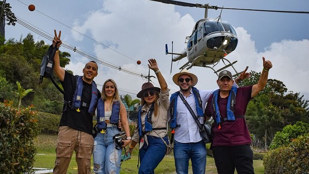 Helicopter flight in Guatape