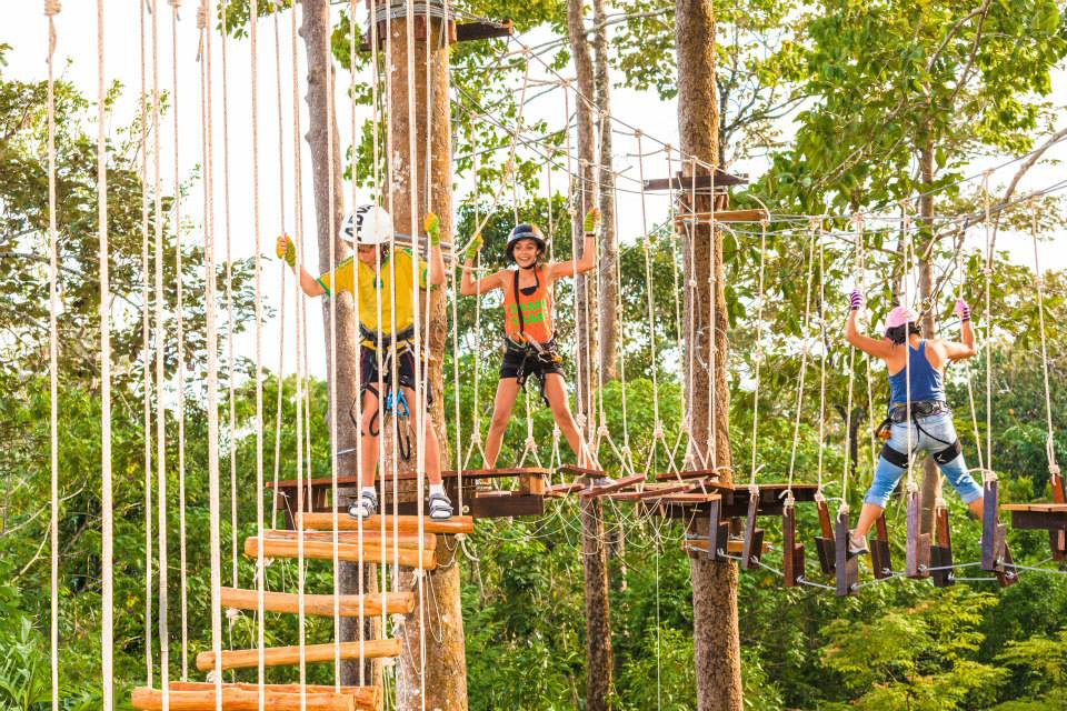 1-hour Easy Zip Line Level with 16 Games in Krabi Fun Park