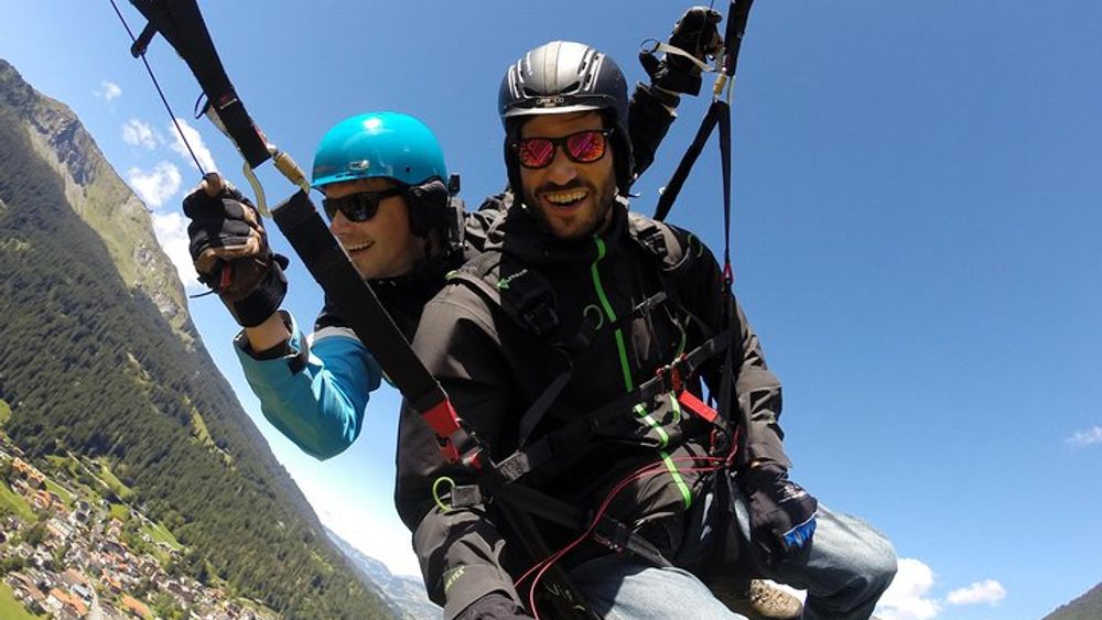 Klosters Tandem Paragliding Flight from Gotschna