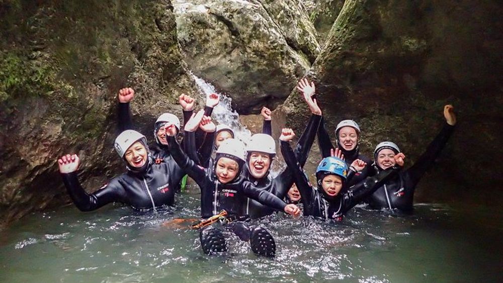 Family Canyoning near Lake Bled
