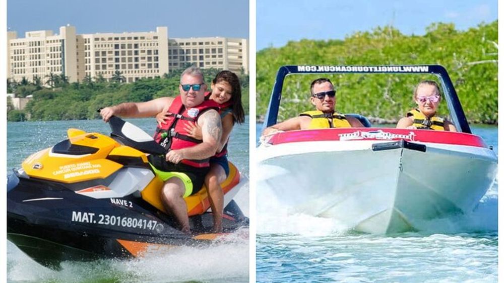 Cancun Small-Group Speedboat, Snorkel and Jet Ski Rental