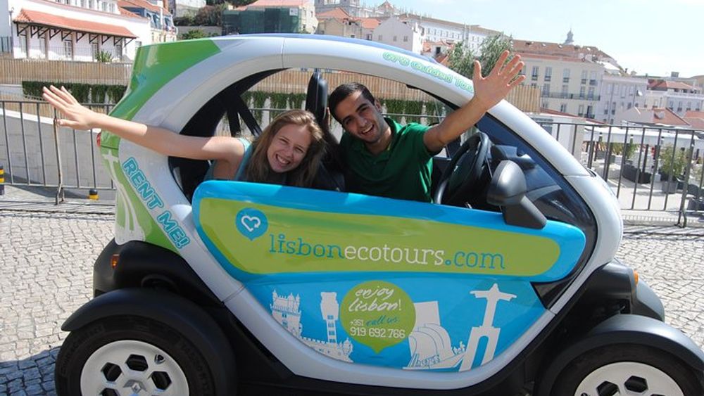 Lisbon Old Town, Downtown E-Car Self-Drive Tour with GPS Guide