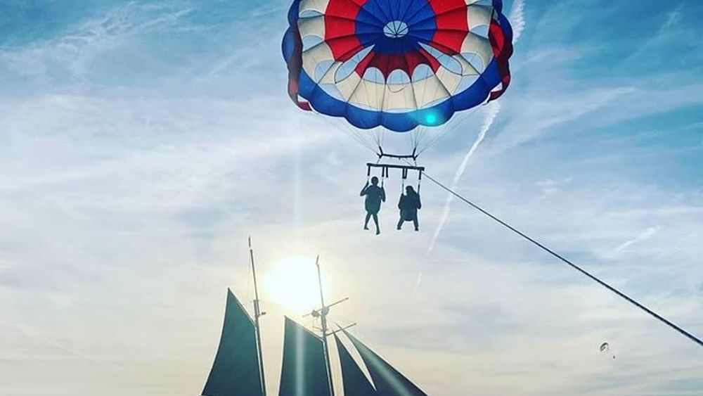 Parasailing over the Historic Key West Seaport