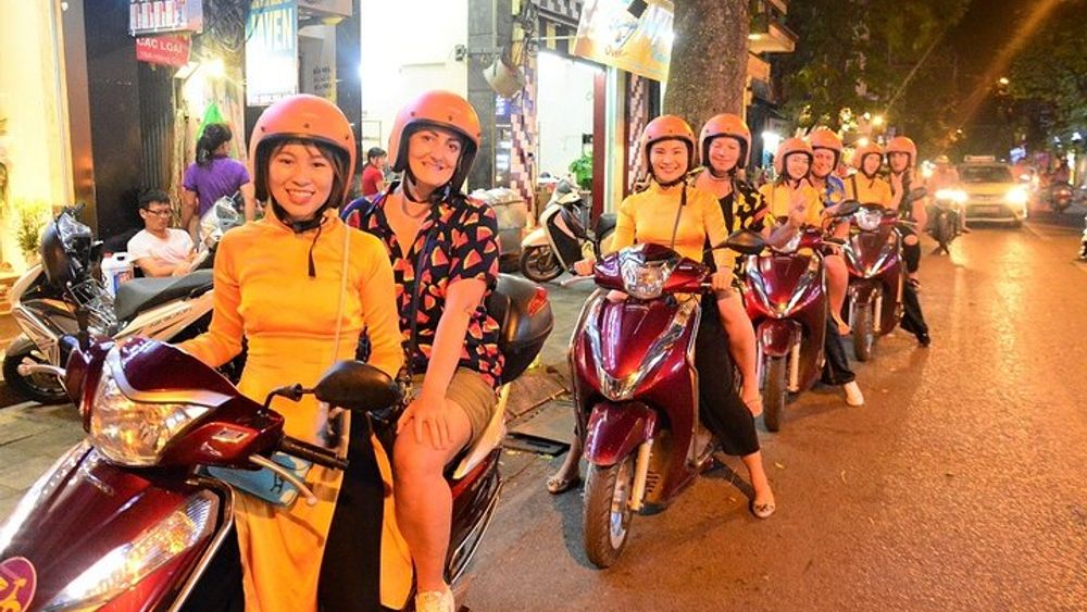 Hanoi Motorbike Tours Led By Women: Hanoi By Night Foodie Motorbike Tours