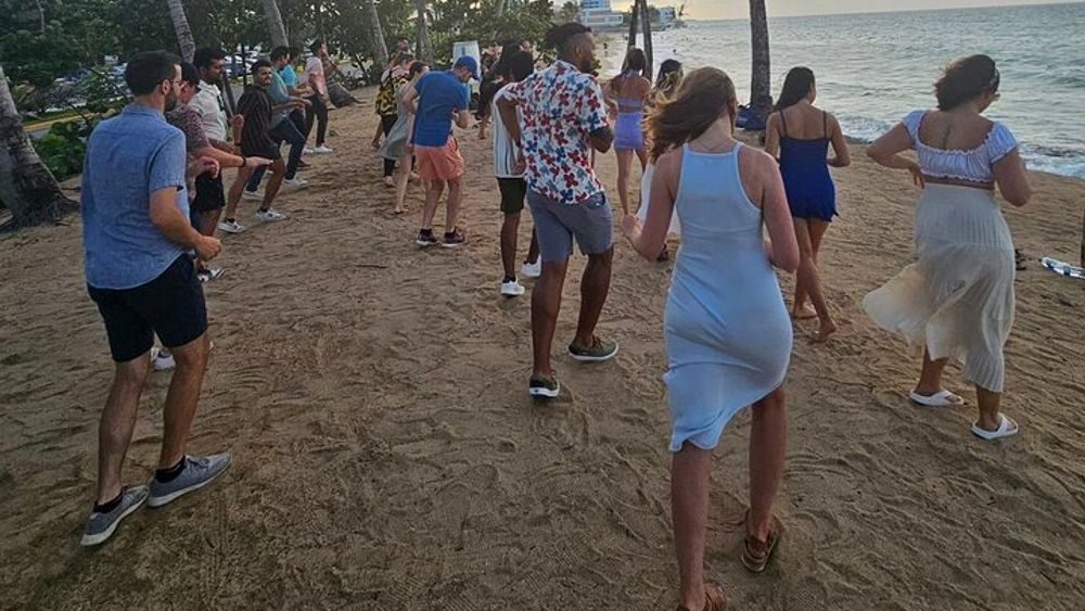Salsa Tours PR Sunset Salsa Beach Class in San Juan, Puerto Rico