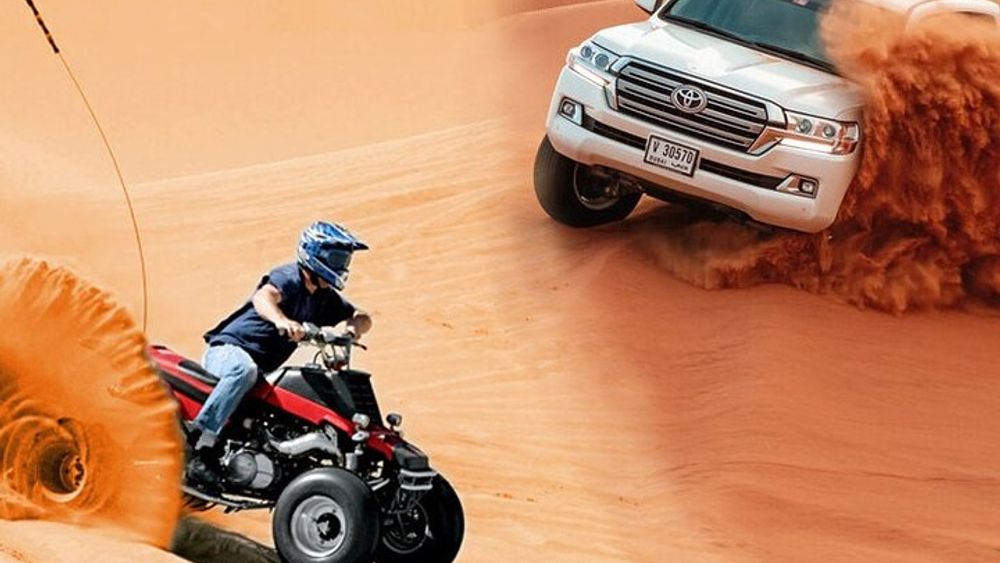 6-Hour Dubai Desert Dinner Safari with Dune Bashing & Camel Ride"