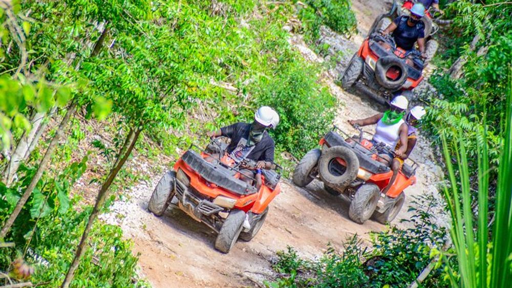 Cancun ATV Jungle Adventure with Zipline, Cenote, Transport
