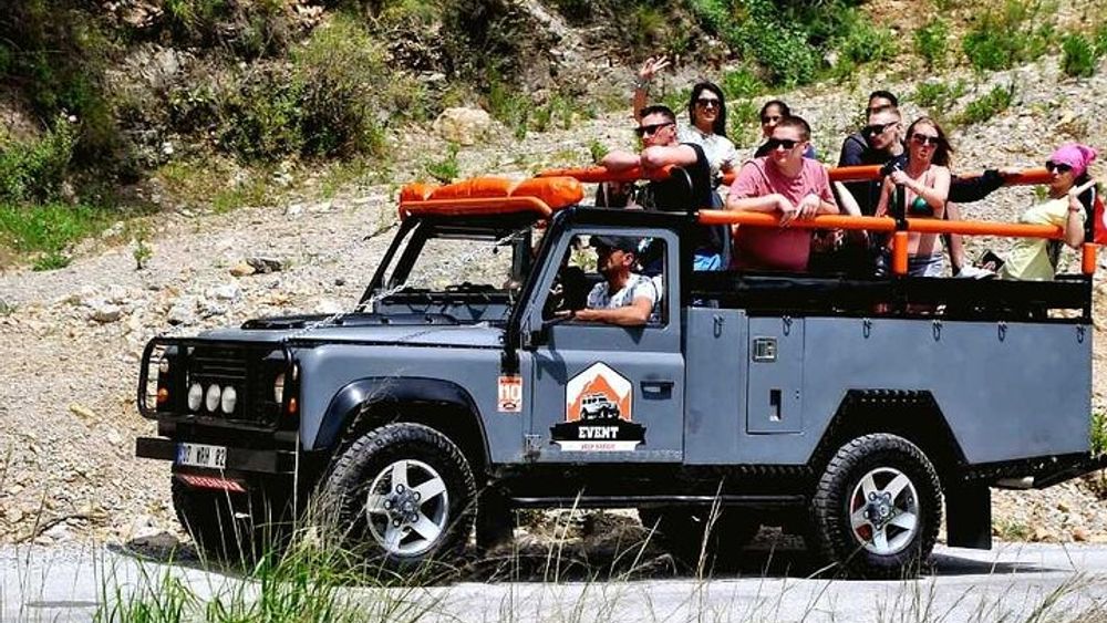 3in1: Night Jeep Safari & Boat Tour & Dinner from Alanya