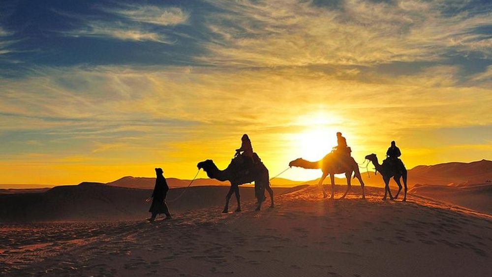 Merzouga Dunes Sunset Camel Ride in Morocco