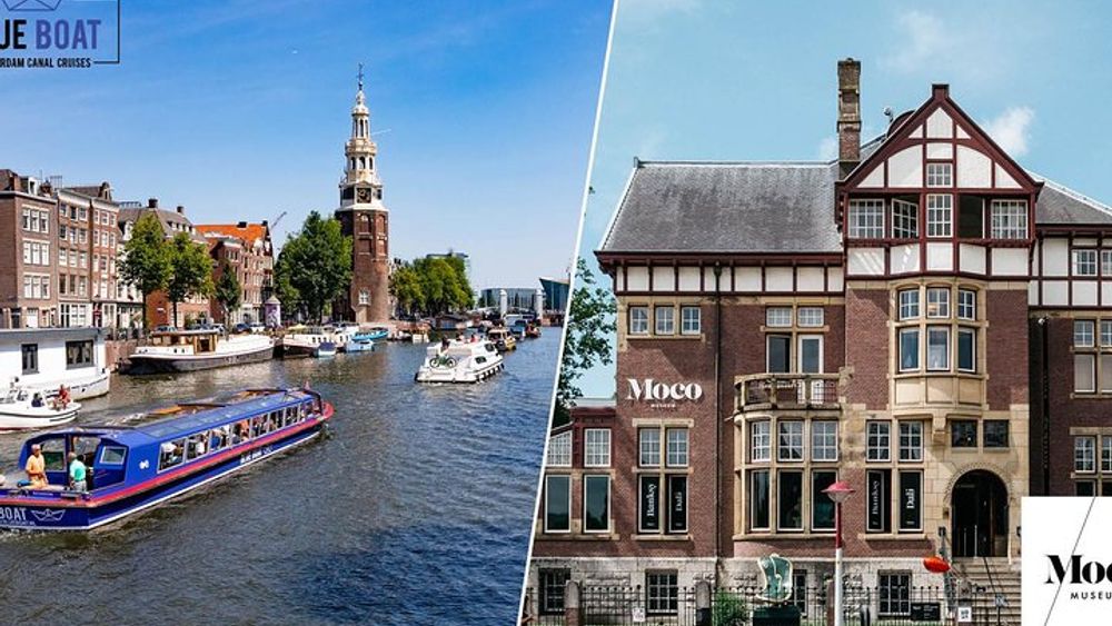 Blue Boat Company 75 min. Amsterdam Canal Cruise & Moco Museum