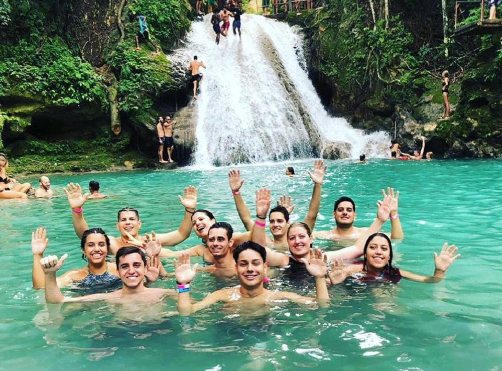 Jamaican KFC Lunch and Irie Blue Hole Adventure Tour