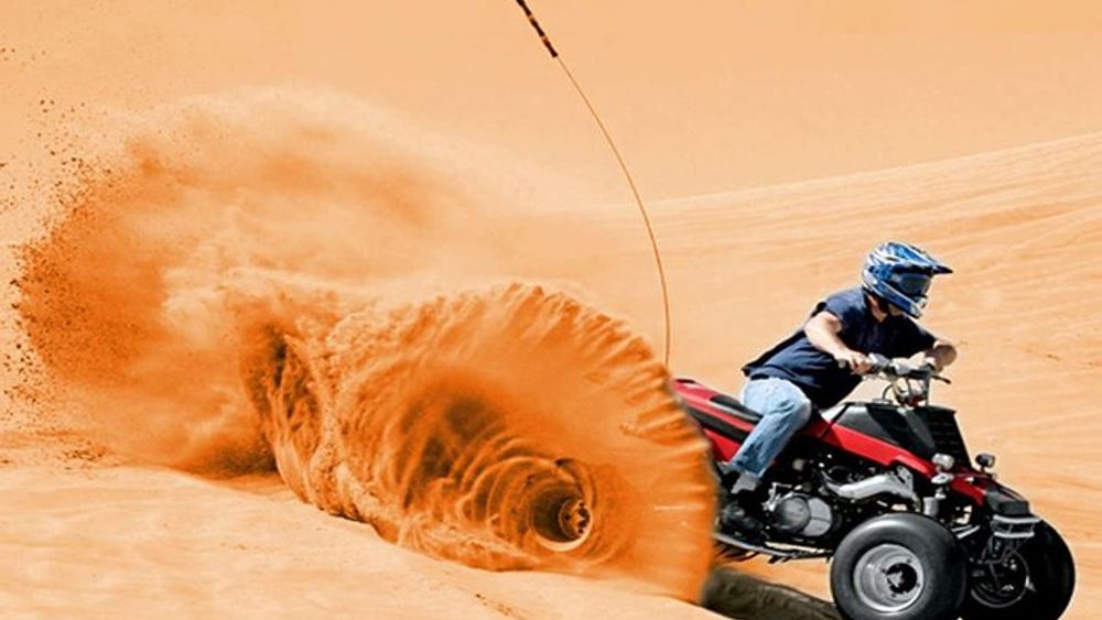 30-Mins Quad Bike Desert Safari ,BBQ Dinner, Fire Show, Belly Dance, Tanura Show