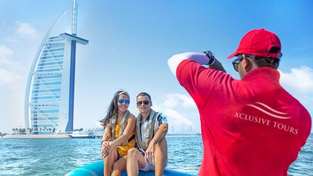 Dubai Palm Jumeirah and Palm Lagoon Guided RIB Boat Cruise