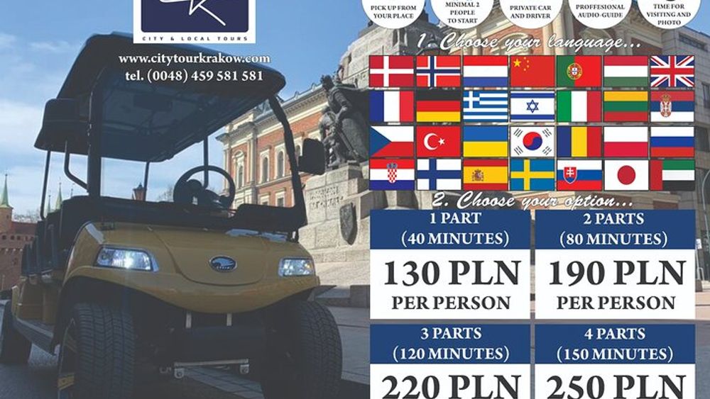 Krakow: City Tour Krakow Sightseeing by Electric Golf Cart