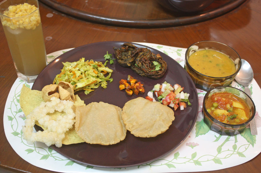Mumbai Traditional Gujarati Thali or Street-Style High Tea