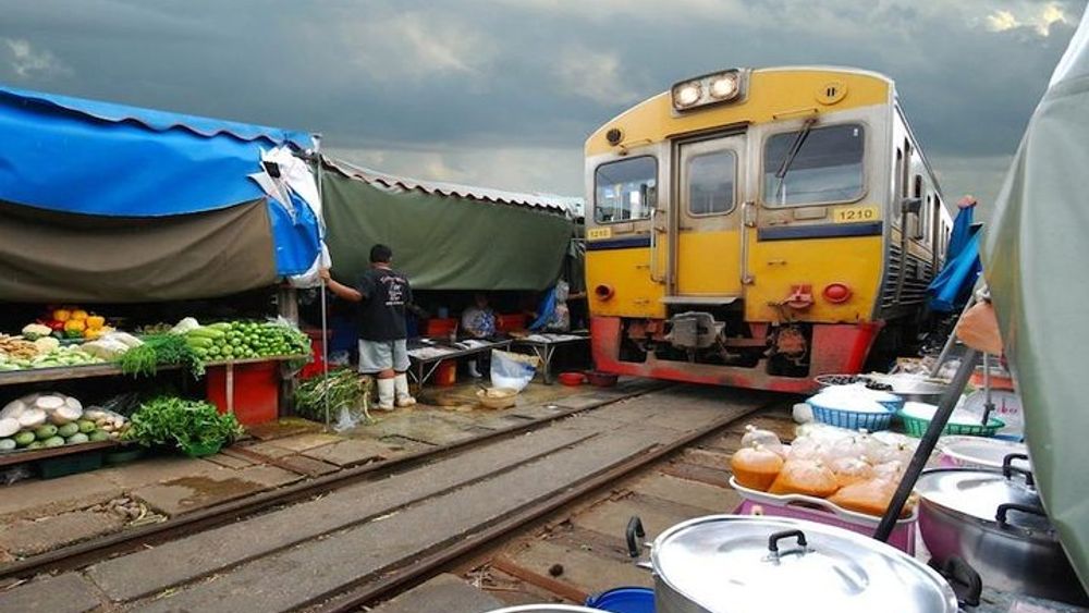Maeklong Railway Market And Damnoen Saduak Floating Market
